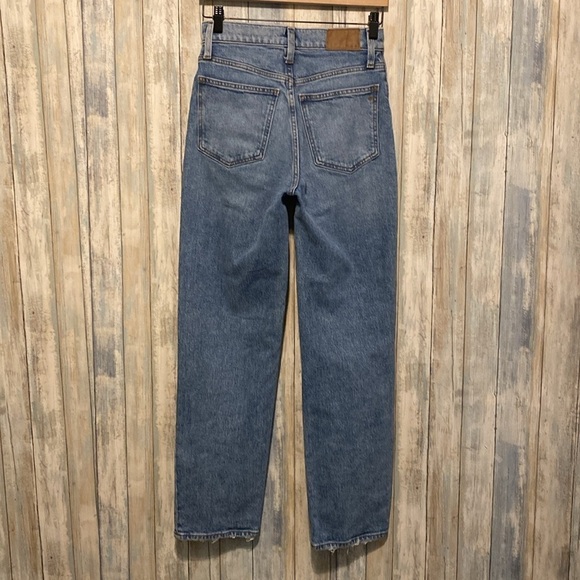 NWOT The Perfect Vintage Straight Jean in Kingsbury Wash: Knee-Rip Edition | 25 - Picture 8 of 10
